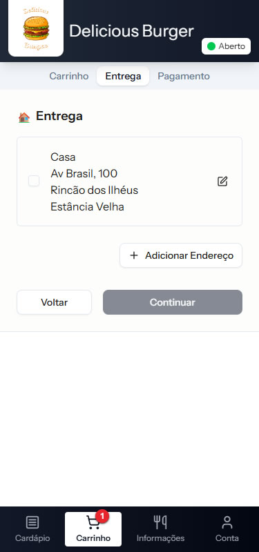 Endereço de Entrega